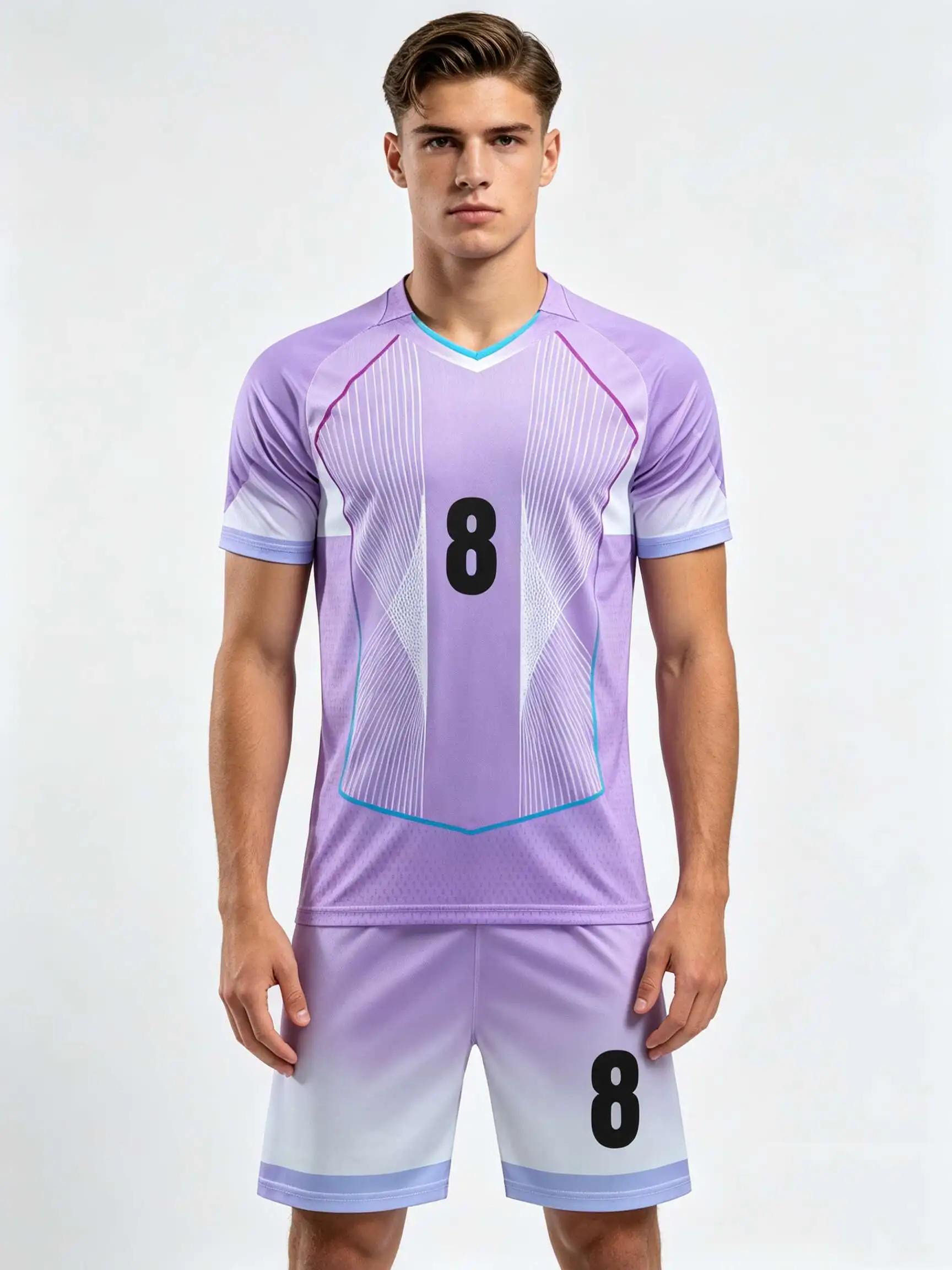 26/27 Unisex Blank Soccer 2‑Piece Set, Kids Adults Parent‑Child Kit, Custom No.1 7 8 9 10 for School Outdoor Team Sports 7118 10