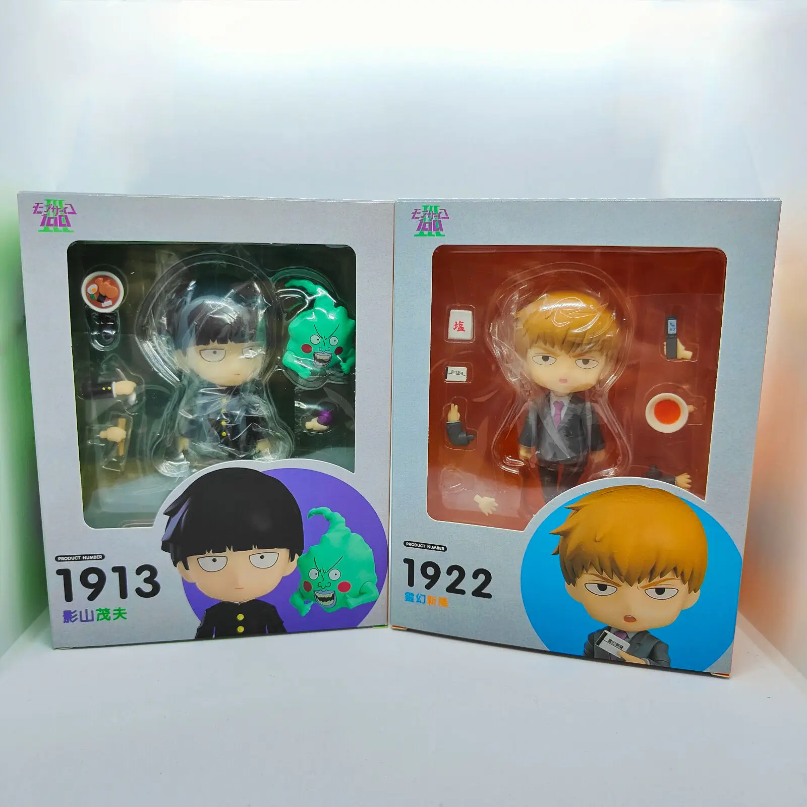 Action Figure Mob Psycho 100 Reigen Arataka 1922 Mob 1913 Mobu Saiko Hyaku Anime Figure Collector Toys for Children Gifts