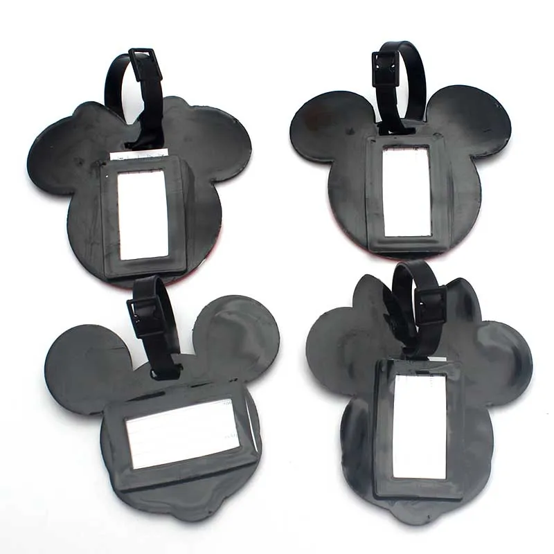 Disney Mikey Mouse Aksesori Travel Tag Bagasi Gel Silika Koper ID Addles Pemegang Label Asrama Bagasi Label Portabel