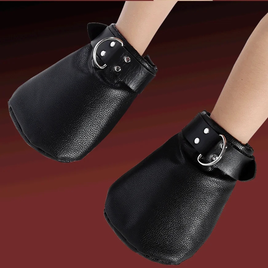 أصفاد/قفازات VaHppy SM ألعاب جنسية كوسبلاي للكلب الرقيق ملزمة من البولي يوريثان منتجات سوداء للبالغين للزوجين يمزح لعب الأدوار BDSM #3