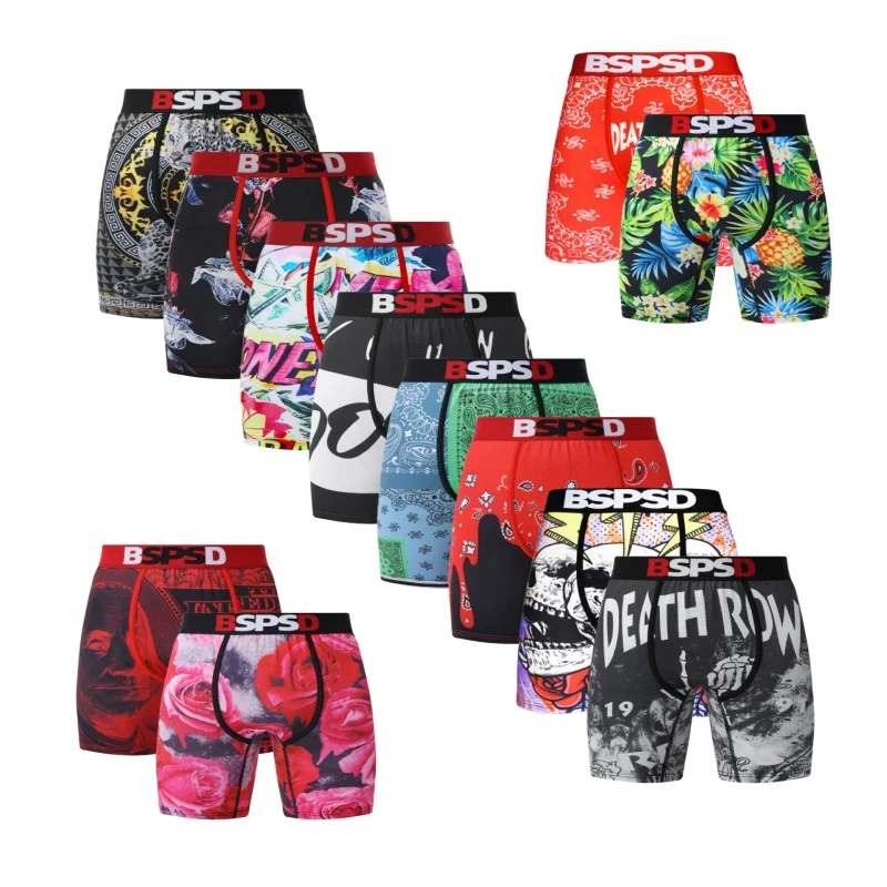 

Sexy Fashion Print Men's Boxer Briefs Sports Men Boxershorts Underwear Cueca Innerwear Male Boxers Male Trunks Underpants