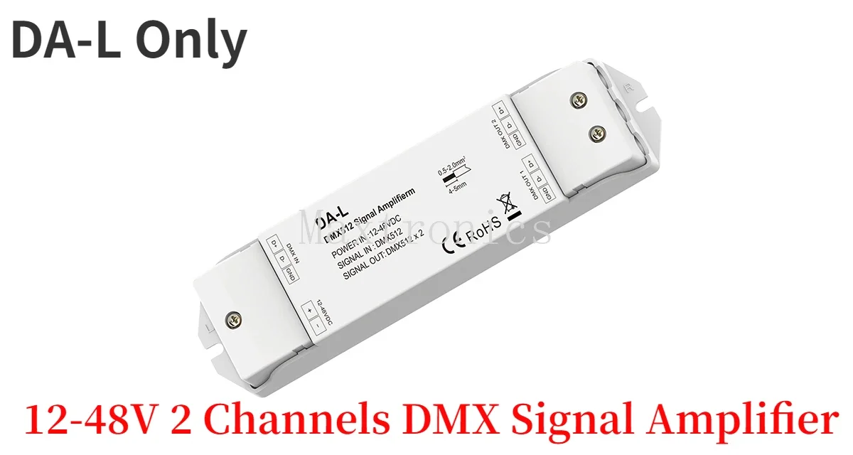 DMX512 amplificatore di segnale ripetitore di segnale DMA 4 canali DA DA-L 2 canali DMA2X3 Splitter di segnale DMX a 6 vie DC12-36V per striscia LED