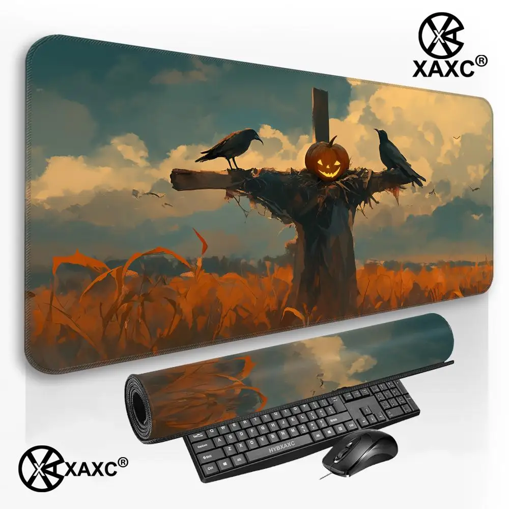 Halloween Pumpkin Mouse Pads Large Gaming HD Print Waterproof XXL Desk Mat For PC Laptop Non-Slip Desk Mat Carpet XAXC