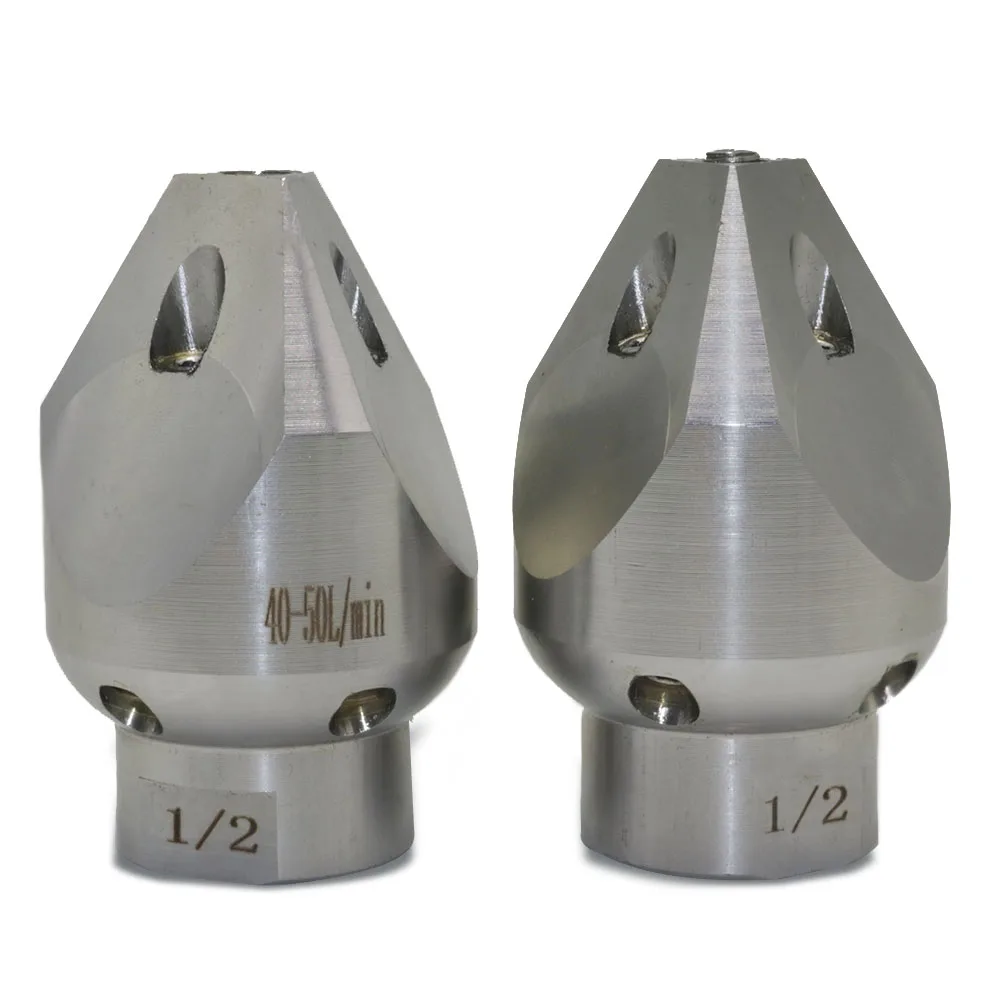 ارتفاع ضغط 8 حفرة فوهة 1/2 G1/2 مسدس رش كهربائي أنبوب الحمأة مياه الصرف الصحي تنظيف المجاري فوهة بندقية