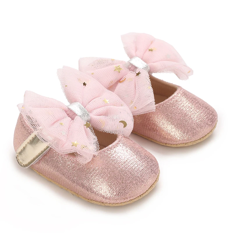 Trendy Cute Bowknot Ballet Flat Shoes For Baby Girls,Lightweight Wear-resistant Flat Shoes For Spring AndAutumn