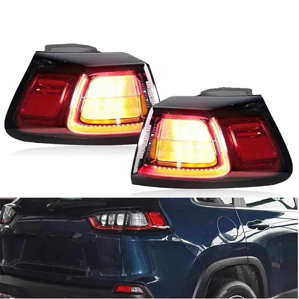 1 Piece Outside Led Tailight for Cherokee KL 2019-2021 Rear Lamp for Jeep Parking Brake Warning Turn Signal Lights Left or Right