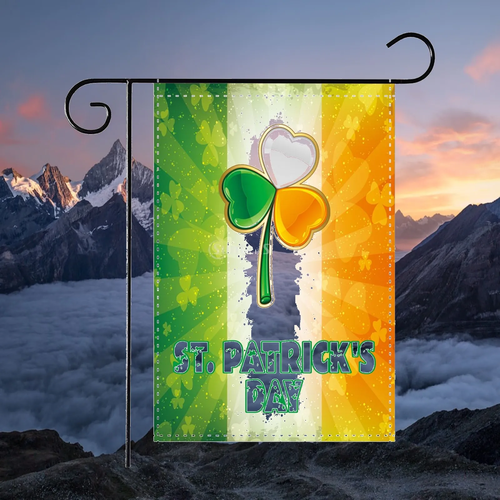Happy ST Day Garden Flag Vertical Garden Flag Photo Prop Outdoor Decoration Sign