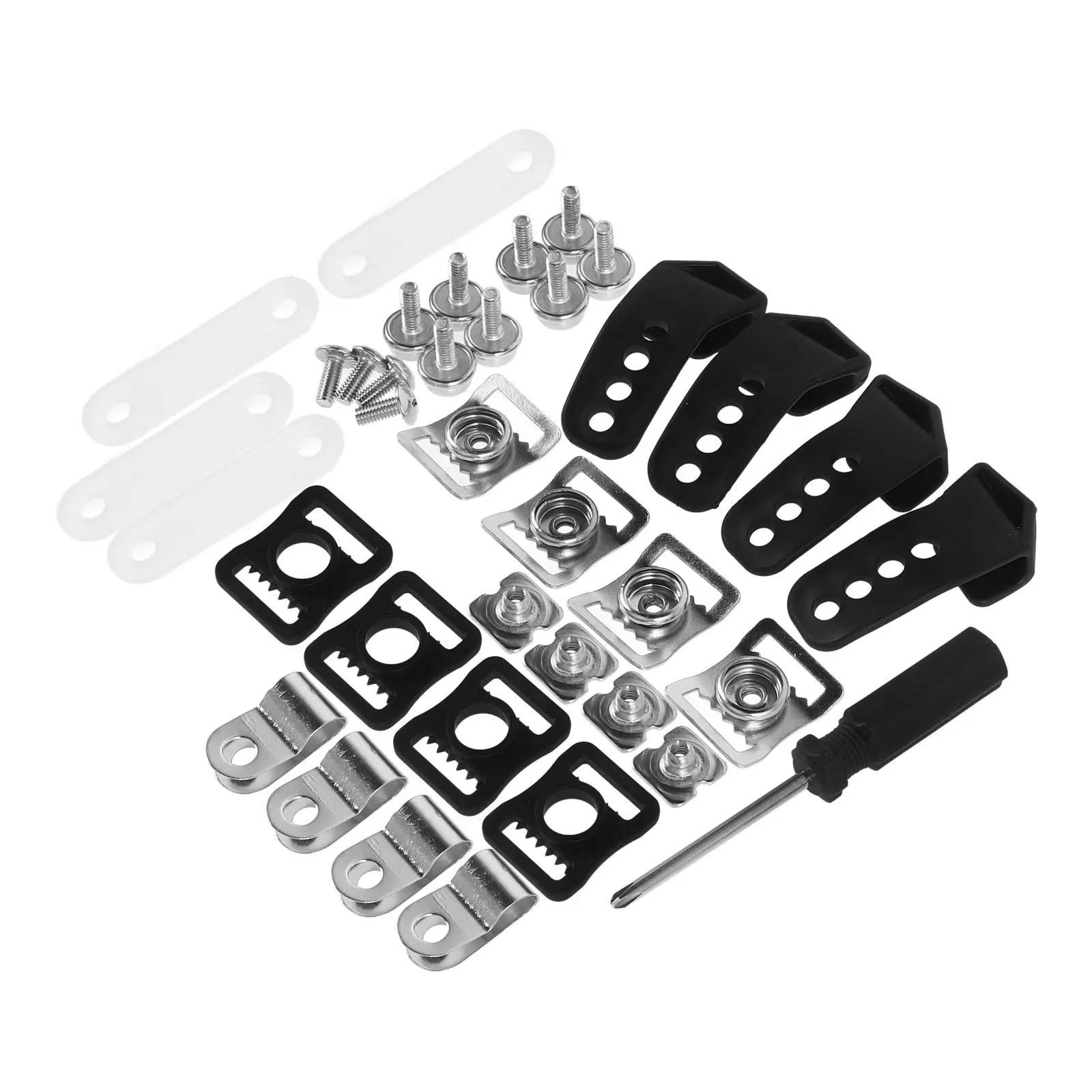 

49Pcs Sports Repair Kit Versatile Visor Clips Screws Nuts Gaskets Screwdriver Chin Strap Hardware for Football Hockey