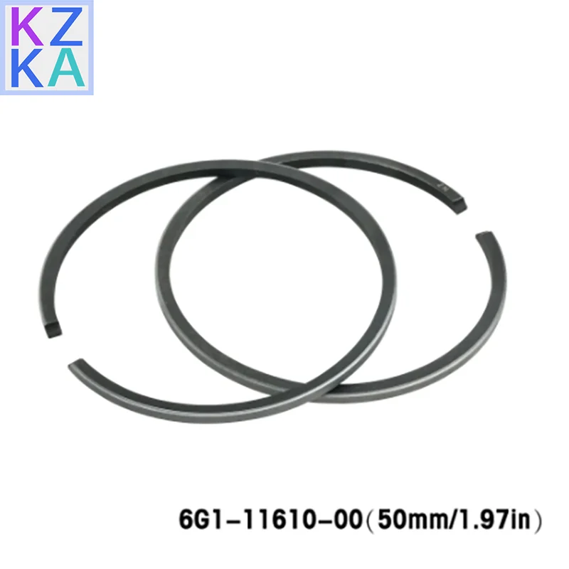 6G1-11610 Piston Ring Set STD For Yamaha Outboard Motor 2 Stroke 6HP 8HP 4HP Diameter 50mm 6G1-11610-00 6G1-11610 6G111610