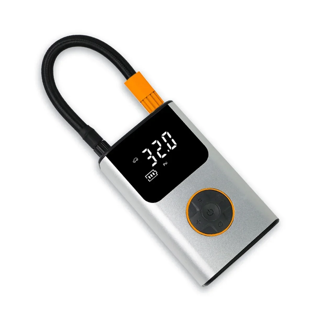 

Portable Cordless Tire Inflator By NNR - 150PSI Auto Shutoff With LED Gauge For Car And Bike