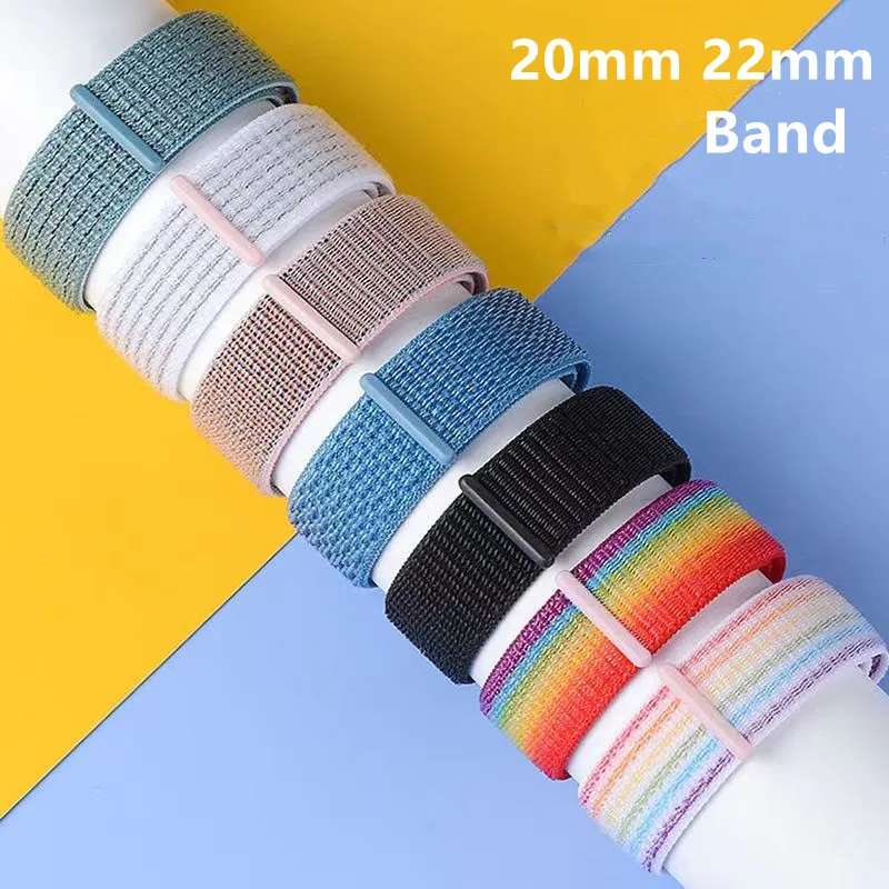 20mm 22mm Nylon Band For Samsung Galaxy Watch 6 5 pro 4 Classic/active 2 43-47-40-44mm Sport loop bracelet huawei gt 2 e 3 strap