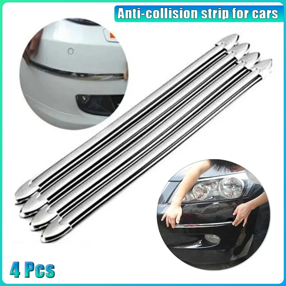 

4pcs Car SUV Edge Anti-collision Strip Bumper Protector Protective Guard Bar Anti-Rubbing Scraping Bumper Crash Styling Moldings