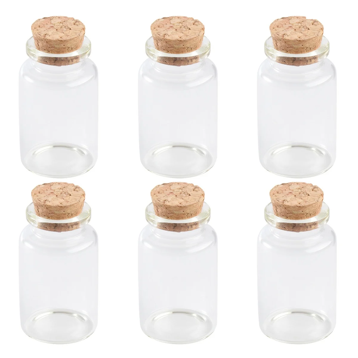 

6Pcs 120ml Airtight Sealed Glass Jars Clear Containers for Kitchen Food Storage Tea Coffee Spices Glass Jar Sealed Canisters