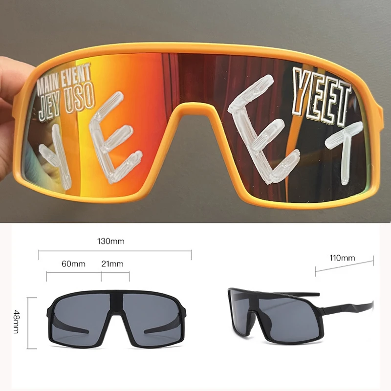 Orange Jey Uso Yeet Sports Shades Sonnenbrille Kinderbrille Bloodline USOS SELTENE gelbe Sonnenbrille