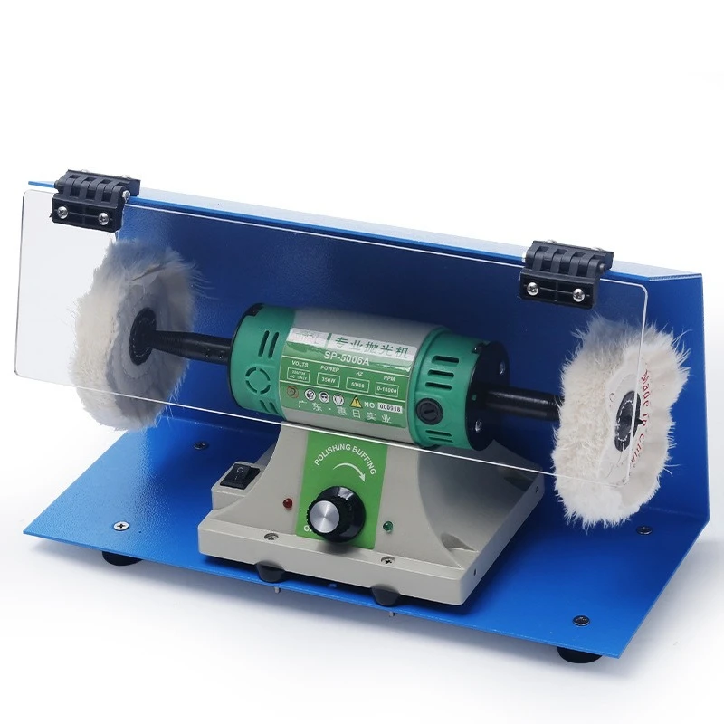 With windshield cloth wheel polishing machine, adjustable speed double head electric polishing machine