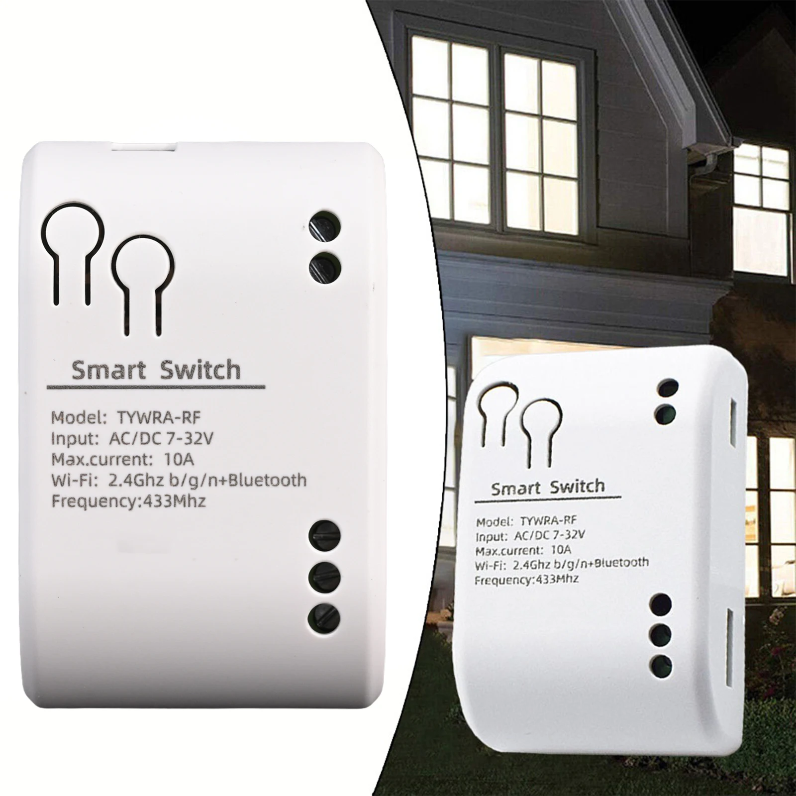 For Home Household Relay Control Relay Relay Module Access Control Relay 12V 2200W 10A ABS White 7.2x4.5x0.9cm Multi Functional