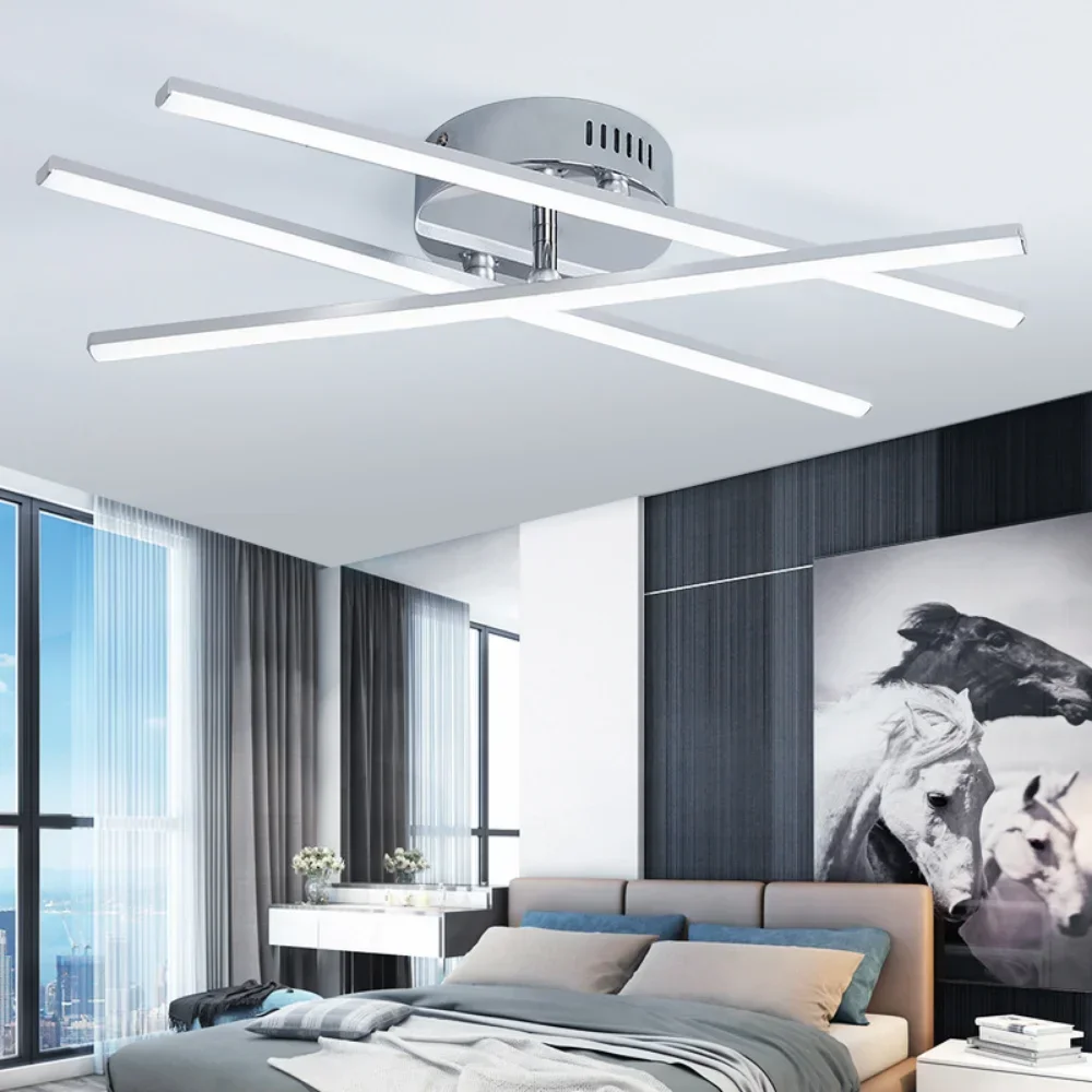 Plafonnier LED blanc froid 6000K au design incurvé, design moderne, idéal pour un salon, une salle à manger, une chambre à coucher ou un balcon, 12/24W