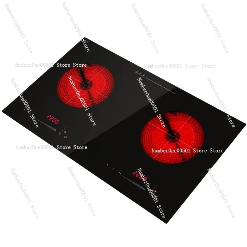 Double Burner Electric Ceramic Cooktop Home Use Quiet Stir Fry Built in Induction Cooker Two Three Eye Cooktop Stove