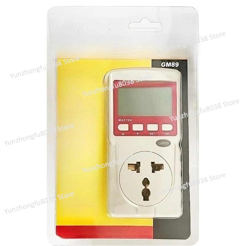 GM86/89 مصغرة مراقبة الطاقة مقبس الطاقة السلطة متر عامل التوقيت الكهربائي