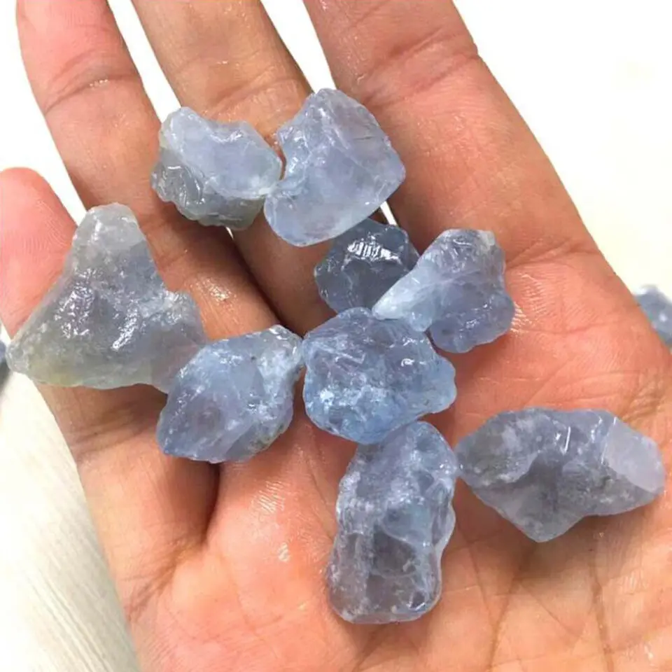 100g Natural Rough Celestite Gravel Rocks Quartz Crystal Stone Healing Specimen