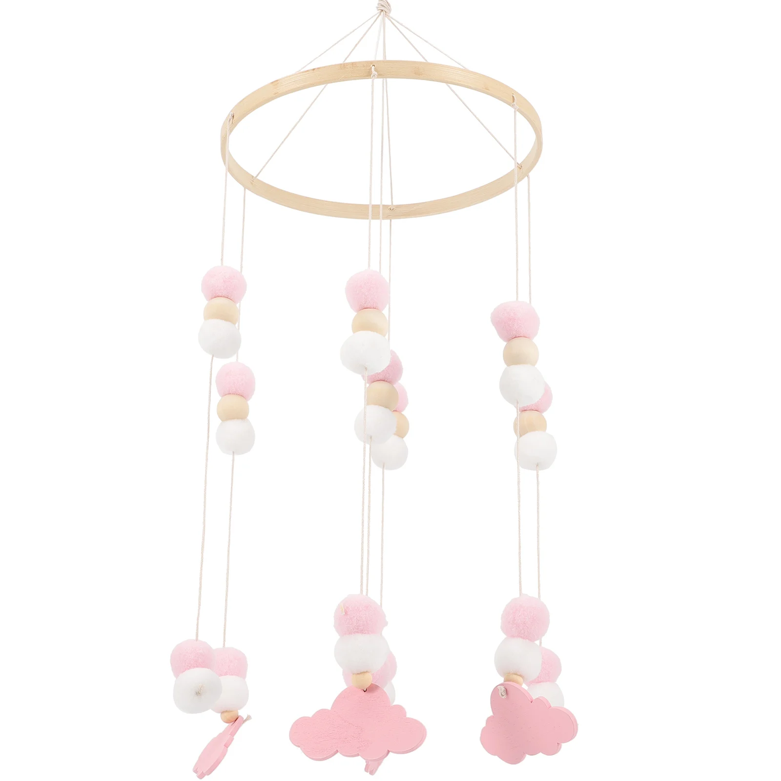 Mooie babybedje mobiele windgong hanger houten kralen sterren olifanten wieg hangende kinderkamer slaapkamer decoratieve windbel voor