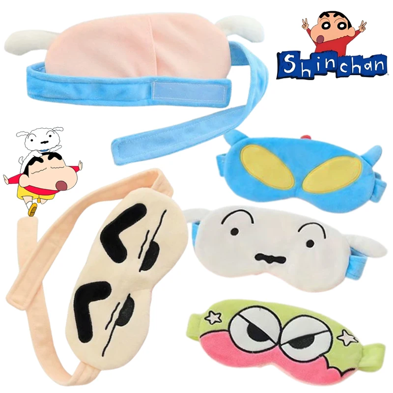 Crayon Shin-chan Blindfold Sleep Mask Eyeshade Women Soft Plush Portable Travel Relax Rest Eyepatch Office Nap Health Eye Cover