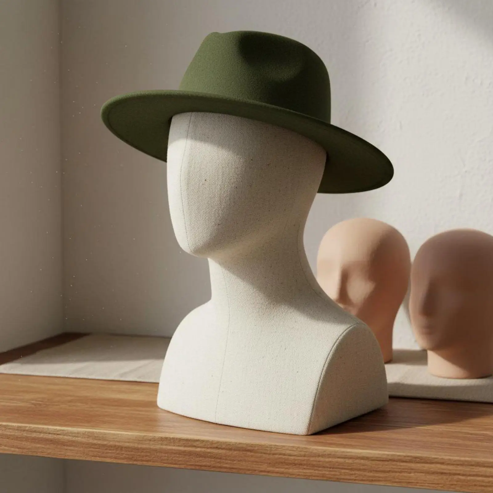 Abstract Mannequin Head Bust Hard Plastic Man Model Display Stand for Hat Wig Hair Accessories Shops