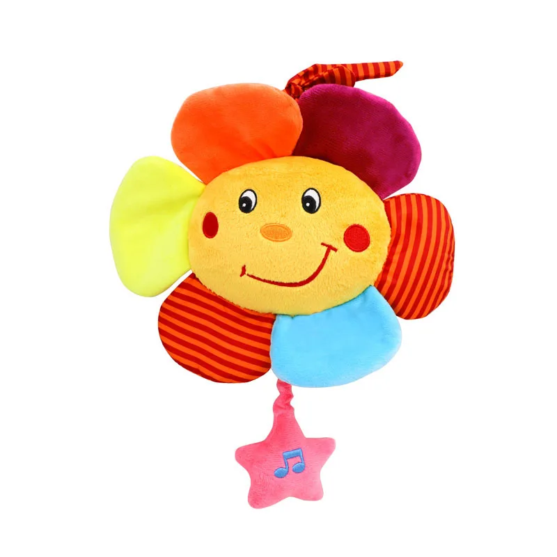 Hanging Musical Toys Cute Cartoon Stars and Moon  Baby Plush Hanging Toys Infants Plush Hanging Toys for Crib Stroller Car