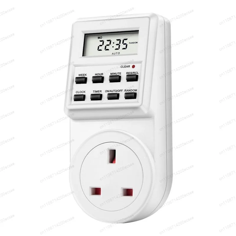 Programmable Timer Switch with Small Screen, Wall Plug Socket Timer for Appliances