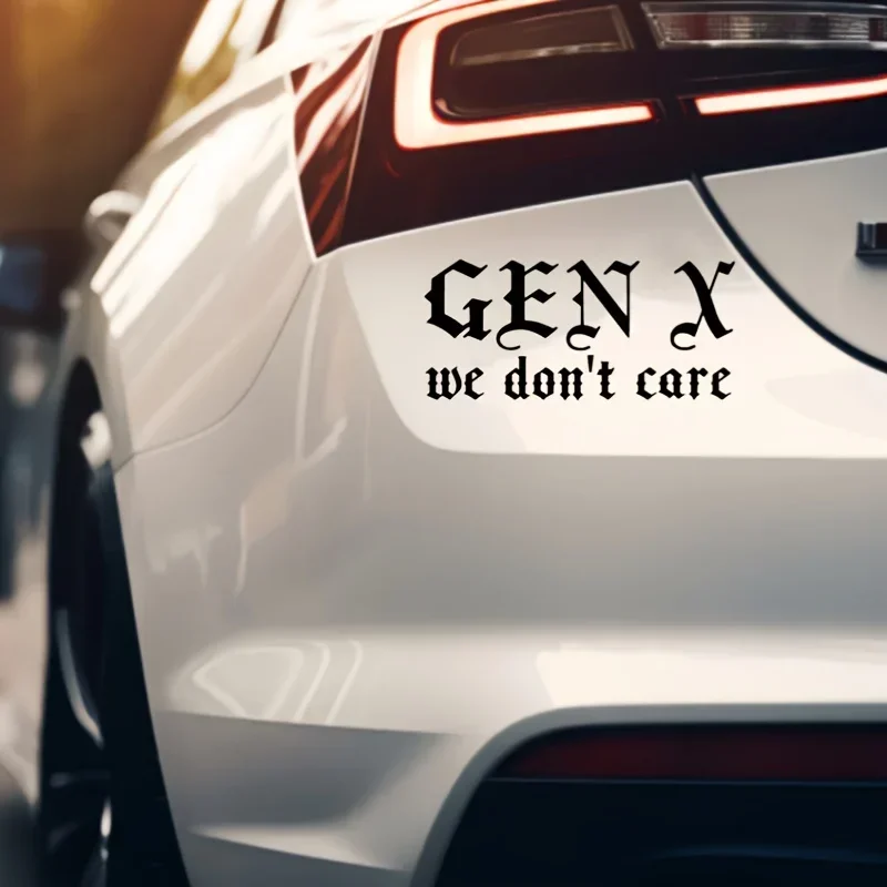 

Виниловая наклейка Gen X «We Do Not Care» — прочная и устойчивая к выцветанию, для автомобилей и ноутбуков, легко наносится, в готическом стиле.