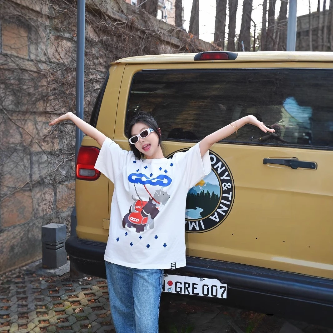 2026 Goodbrand moda verano Schnauzer Cross Tatami Light lujo moda Premium estampado Camiseta de manga corta para hombres y mujeres