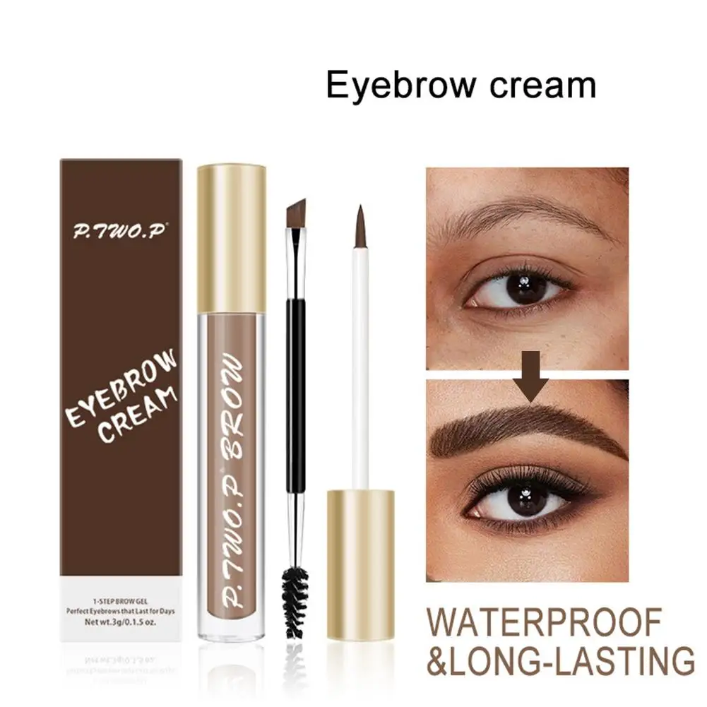 Eyebrow Gel Cream Waterproof Eyebrow Tattoo Shadow Makeup Tint Eyebrow Pen Eyebrow Long Lasting Eye Makeup Cosmetic O0u8