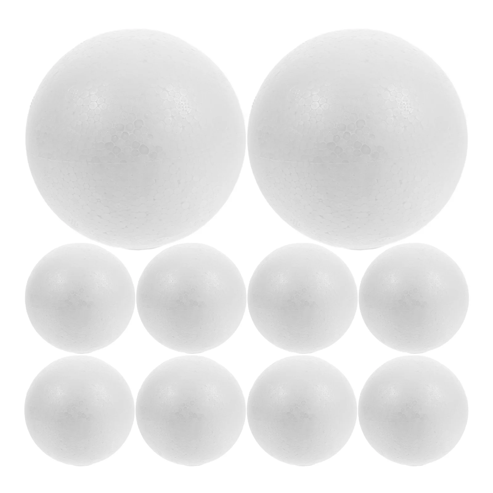 

10 Pcs Polystyrene Balls Foam Decoration White Christmas Artificial Craft Child