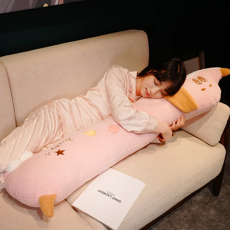 80cm kawaii gigante longo dachshund travesseiro de pelúcia macio animais de pelúcia brinquedos dos desenhos animados babys acompanhar boneca de dormir para meninas presentes