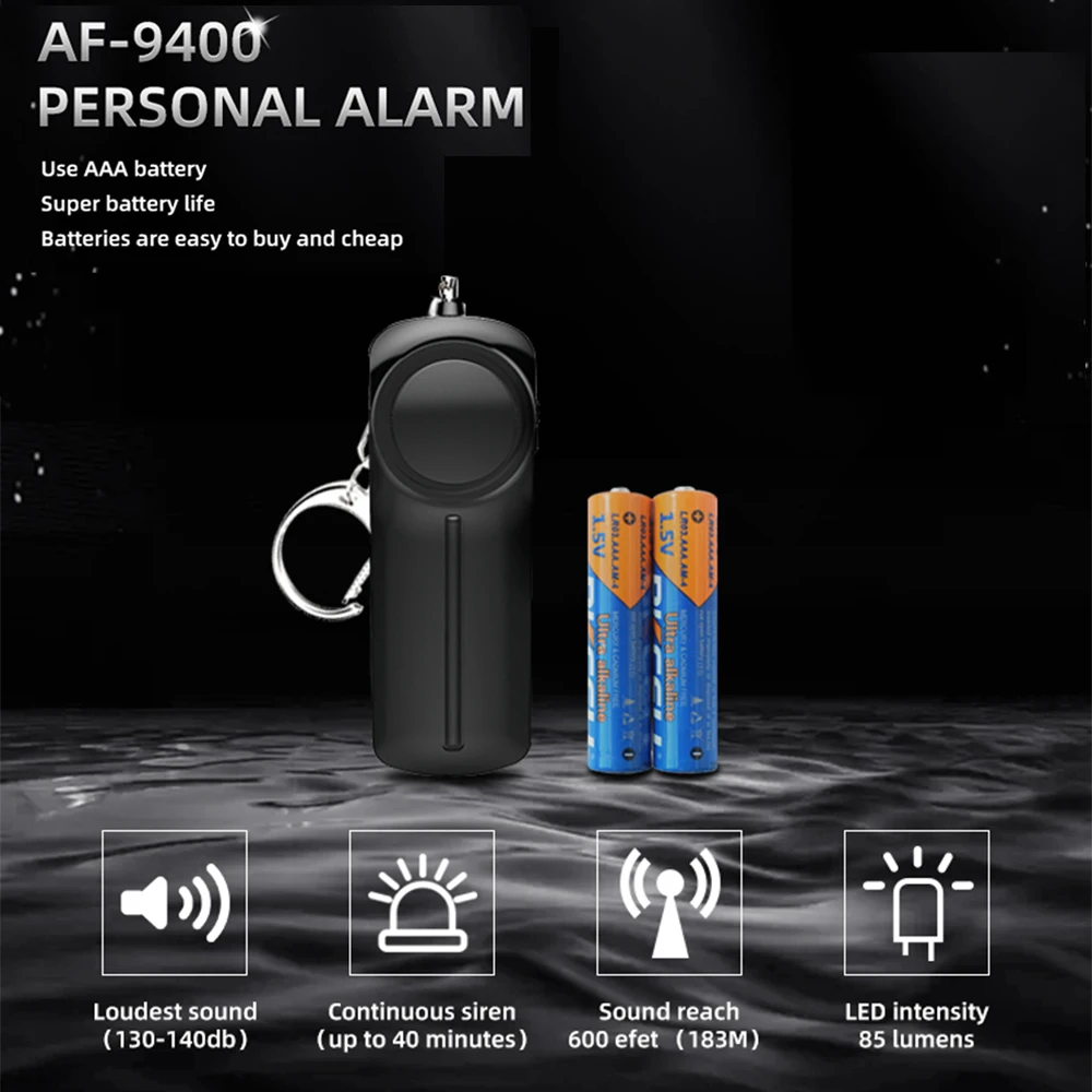 Wsdcam 130dB Self Defense Device With LED Mini Armases Defensa Personal Alarm Siren Keychain SOS Emergency Alarm For Women