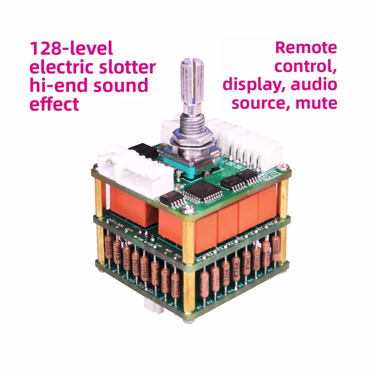 R2R Relay Matrix Volume Controller Hi-Fi Dual Potentiometer Preamp Board 50K 20K 10K