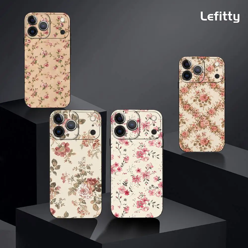 Vintage-style Roses phone case for iPhone 17 16 15 14 13 Pro Max Plus Mini Frosted Soft Case Funda Shockproof Cases