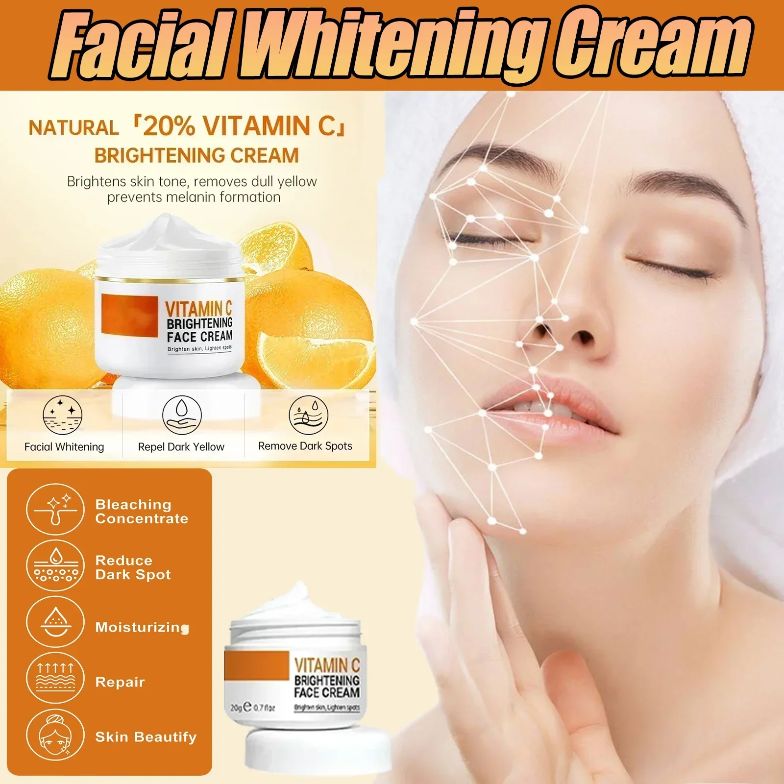 Suero blanqueador que elimina la melanina, manchas de la edad, Chloasma, pecas, ilumina, hidrata y repara la esencia Facial