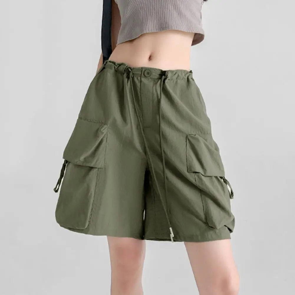 

Pants Skirt For Women Shorts Summer Wide Leg Blue High Waist Straight-legged Pockets Woman Short Black Korean Fashion Culotte