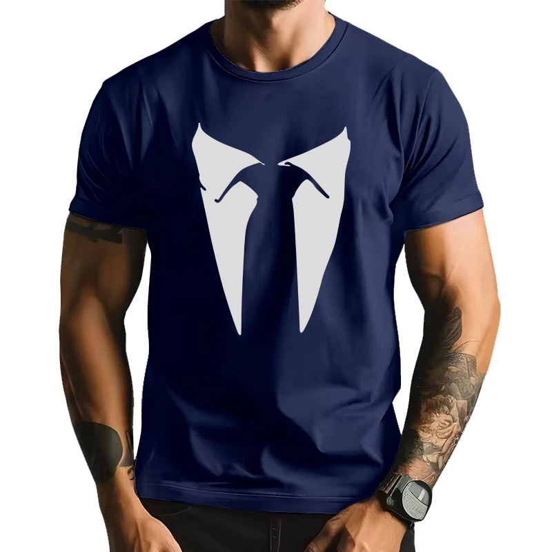 

Новинка 2021 года, летняя мужская футболка Homme, забавная футболка с галстуком в стиле ретро, мужская уличная одежда, хлопковые футболки с короткими рукавами, повседневные футболки