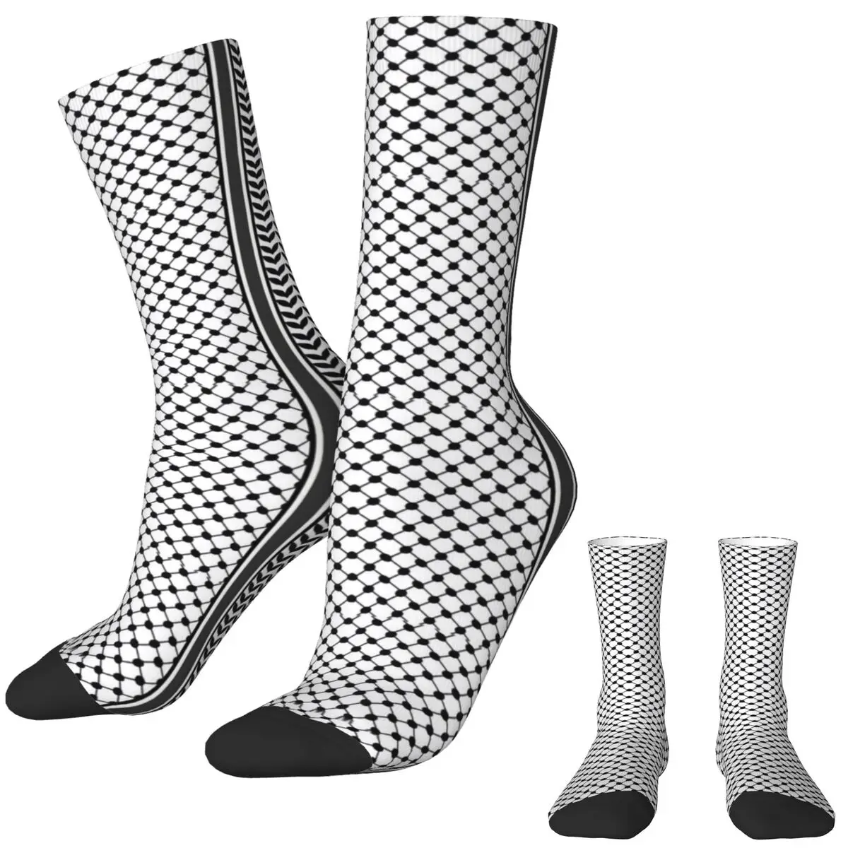 Palestine Scarf Pattern Stockings Printed Casual Socks Autumn Anti-Slip Socks Men Skateboard High Quality Socks