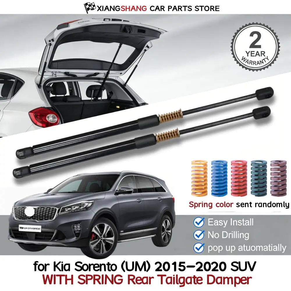 

2pcs Rear Auto Open With Spring Damper for Kia Sorento (UM) 2015-2020 SUV Without Power Liftgate Trunk Boot Gas Struts