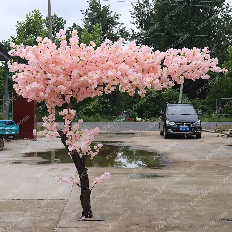 

Simulation cherry tree peach blossom simulation flower fake tree large celebrity wishing tree company lobby entrance decoration