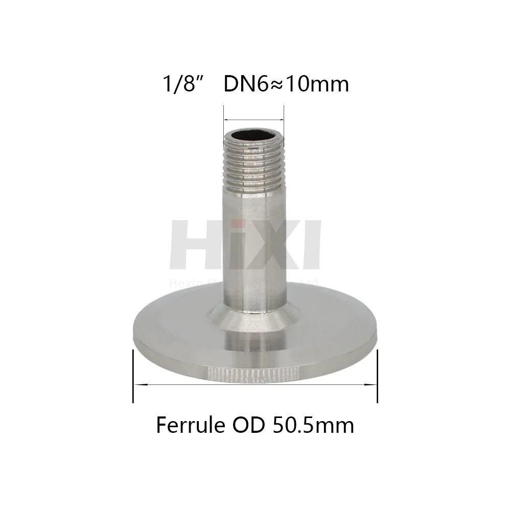 YQBS-304 ステンレス鋼サニタリーパイプ継手おねじトライクランプフェルール 1/4 "3/8" 1/2"