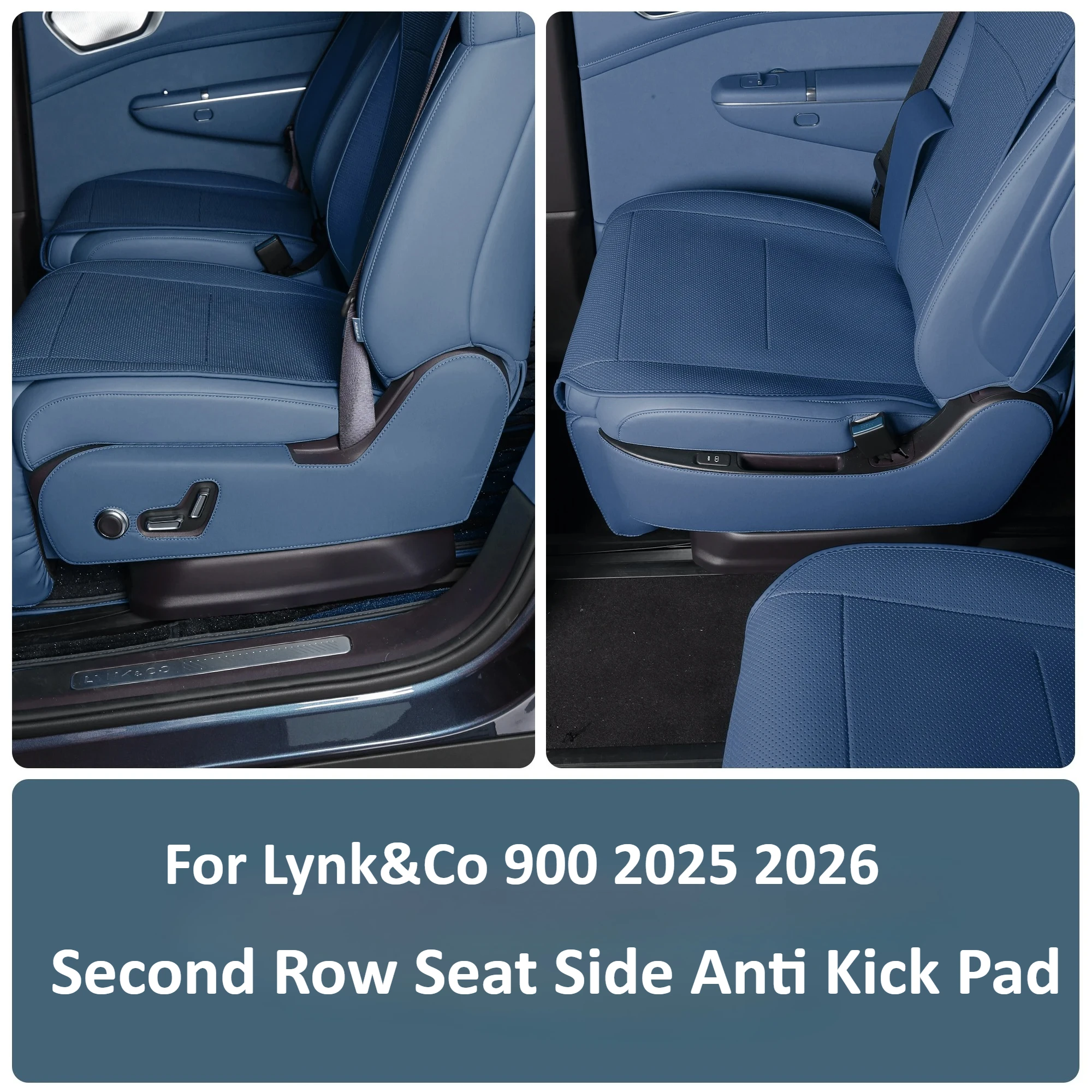

Car Second Row Seat Side Anti Kick Pad Leather Anti-scratch Protective Mat Interior Decoration For Lynk&Co 900 2025 Accessories