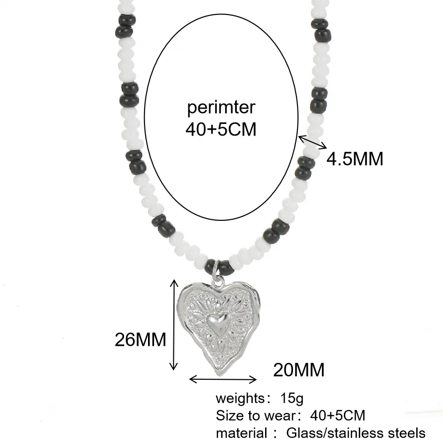 Ожерелья в стиле панк для женщин, цепочка с сердечком, кулон, модное ожерелье в стиле готики, тики, аксессуары, ювелирные изделия, подарок