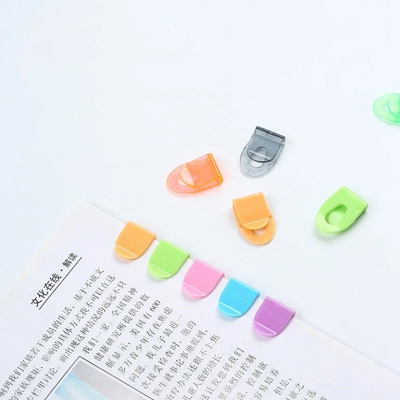20pcs Mini Paper Clips Set Candy Color Transparent Metal Bookmark for File Index Page Holder Clamp Memo Office School F709