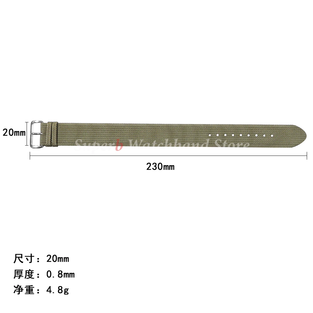 قسط مضلع النايلون حزام ساعة قماش الأشرطة استبدال حزام الساعات 20 مللي متر 22 مللي متر العسكرية الرياضة النايلون حزام (استيك) ساعة اكسسوارات