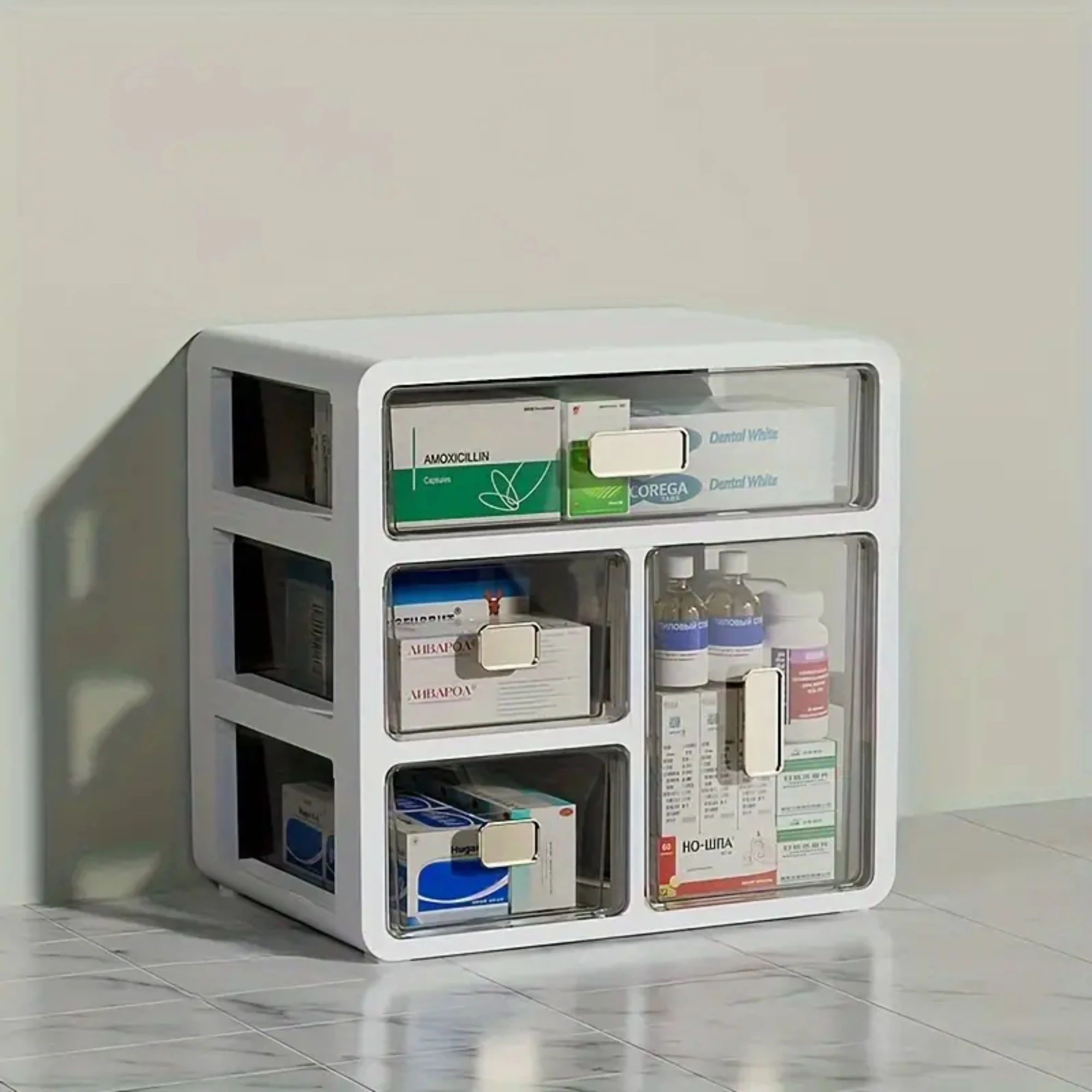 Lade-Type Plastic Opbergdoos Organizer/Medicijndoos-Multifunctionele Opslagcontainer, Familie Medicine Box Organizer