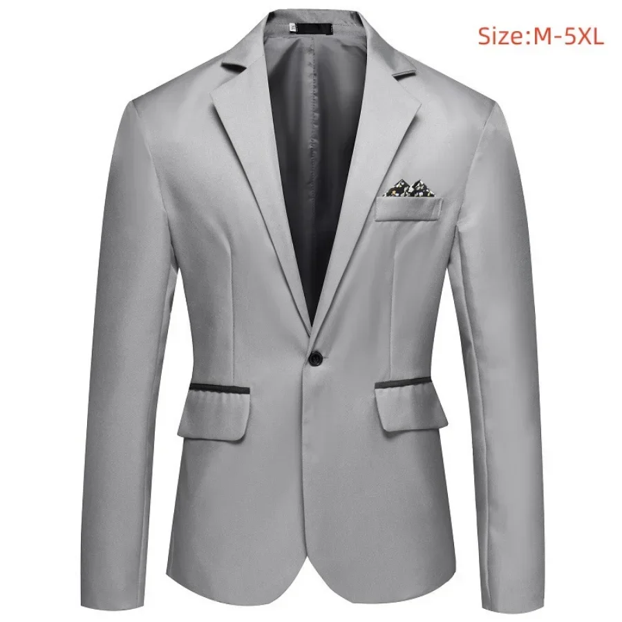 2024 Men\'s Formal Office Blazer Jacket Suits Solid Fashion Wedding Dress Suit Jacket Coat Male Oversized Casual Blazer Hombre